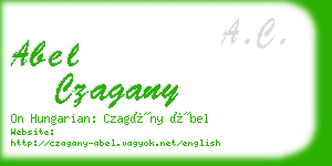 abel czagany business card